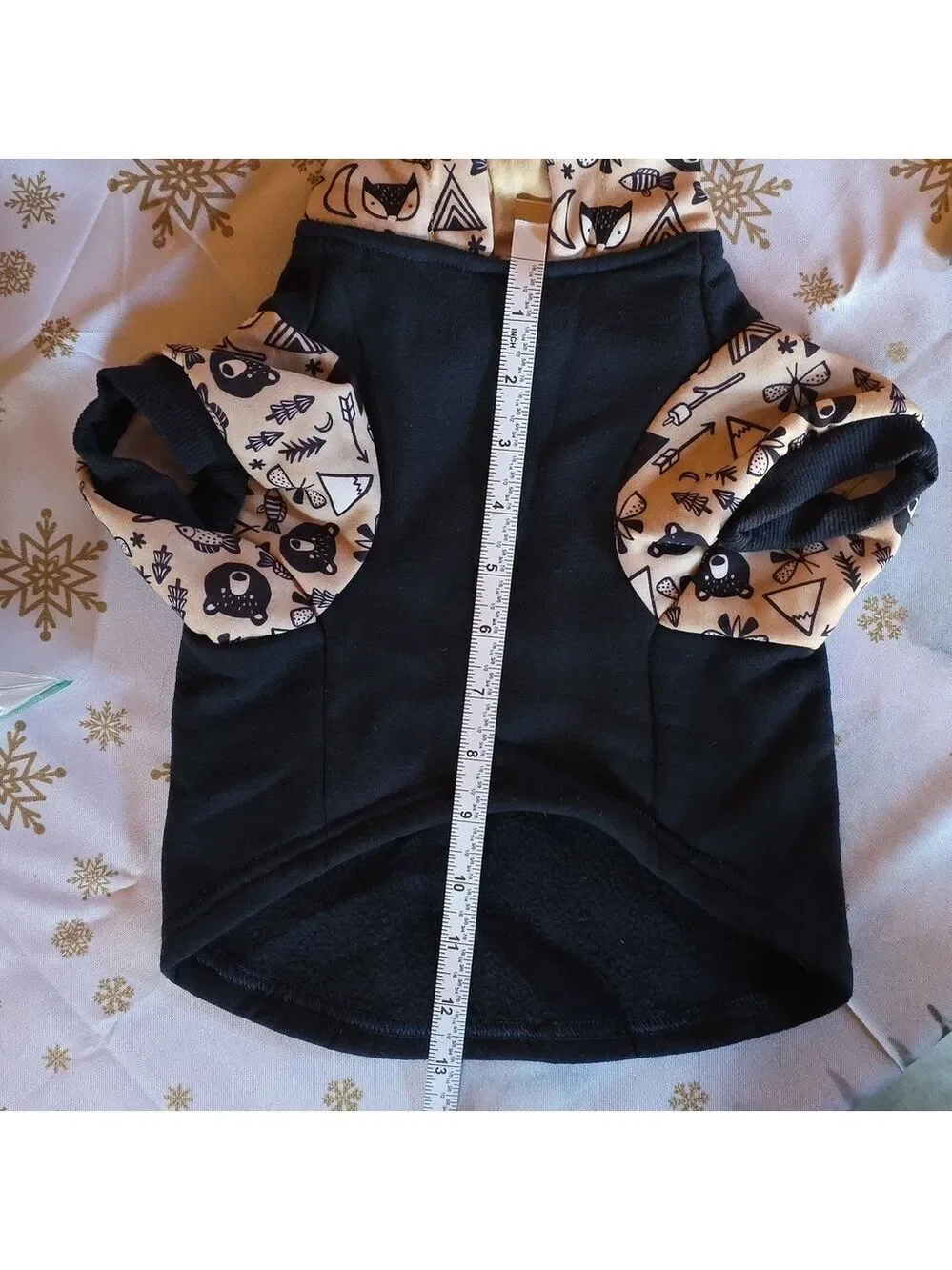 Bond & Co Black Cream Dog Hoodie Medium #DGC MED